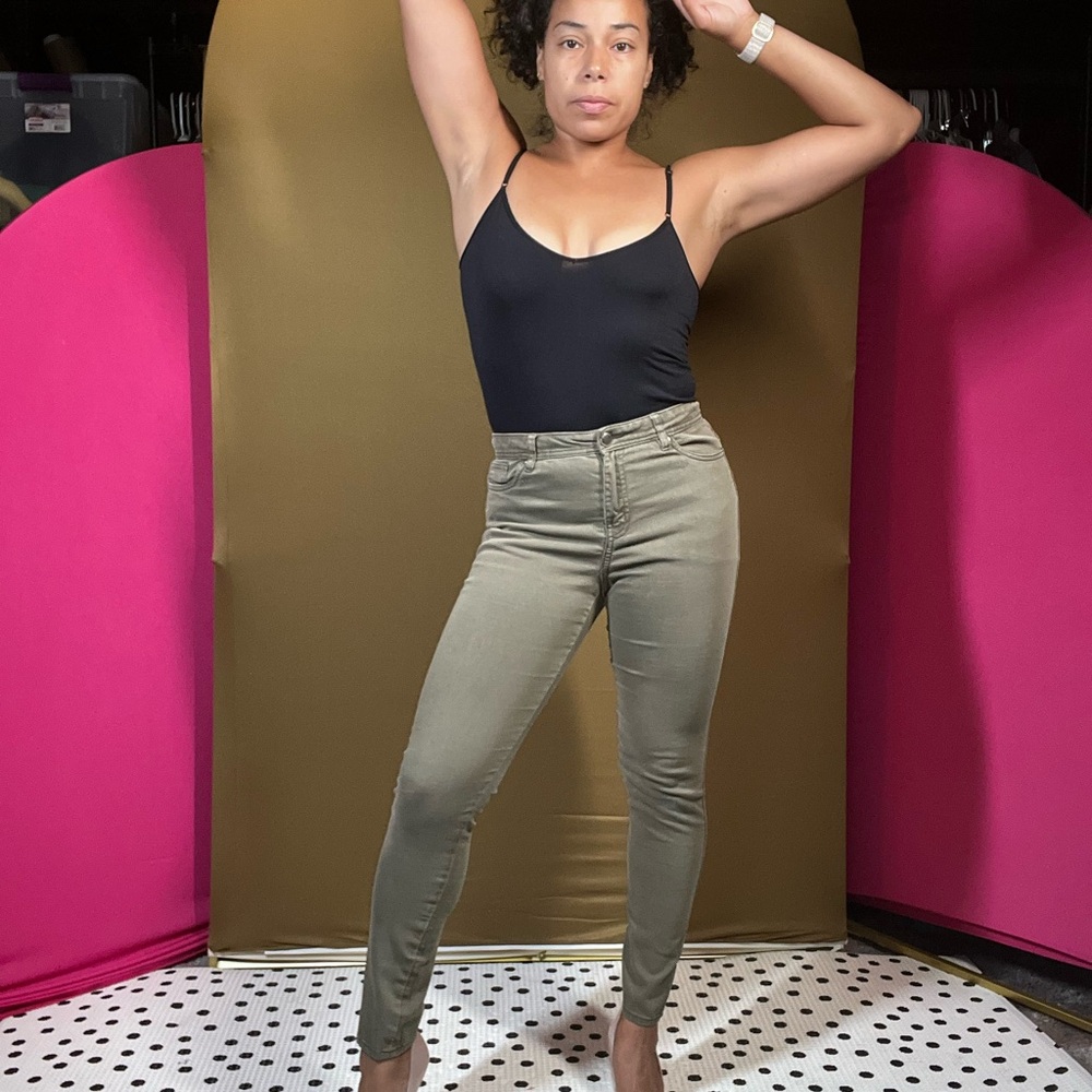 H&M Women's Skinny Jeans - Olive Green